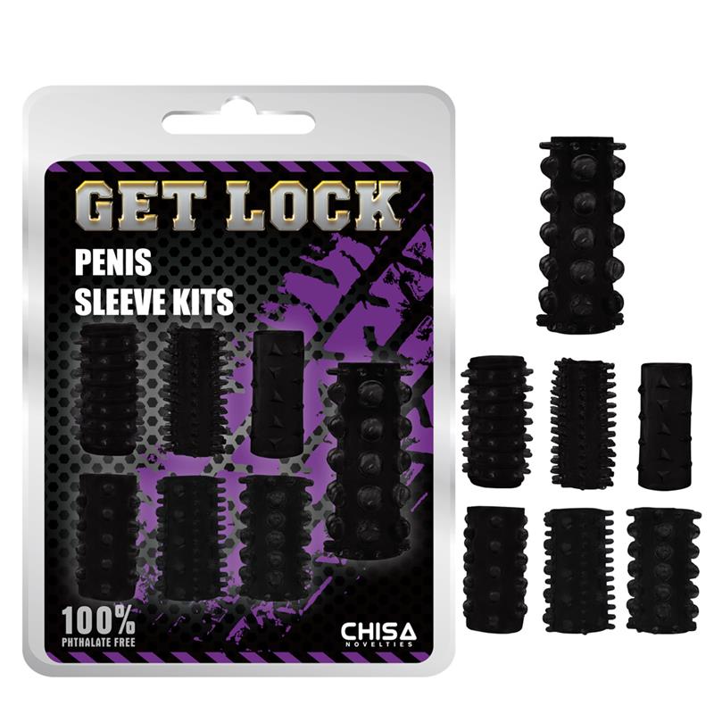 CHISAs Penis Sleeve Kits-Black