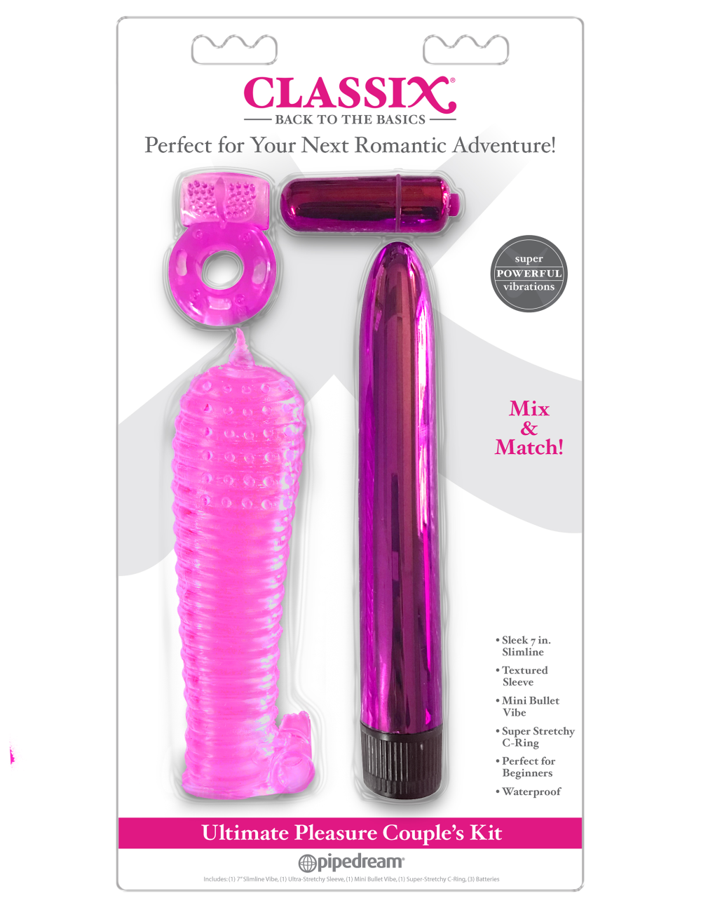 8240 PIPEDREAMs Classix Ultimate Pleasure Couples Kit - Pink 1 8240 PIPEDREAMs Classix Ultimate Pleasure Couples Kit - Pink 1
