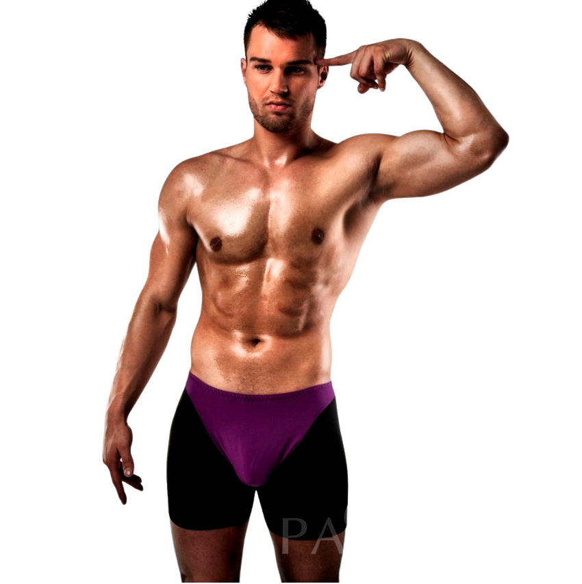 Passion Boxer 009 Lila/Svart Herrelingeri S/M