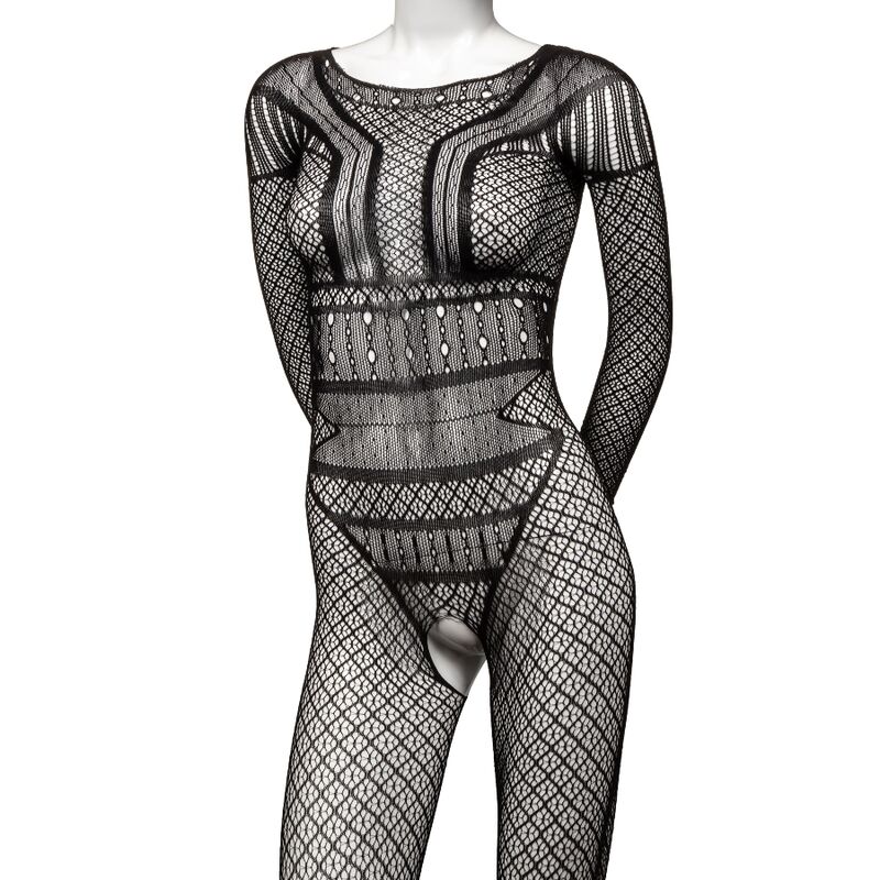 Spetsig bodysuit i nät – full längd