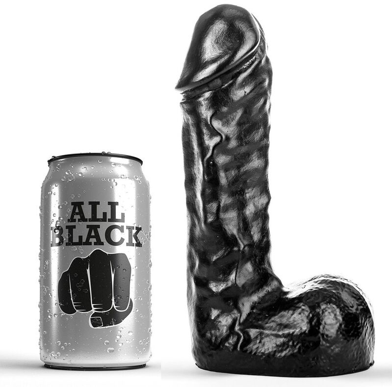 All Black Dildo 19 cm