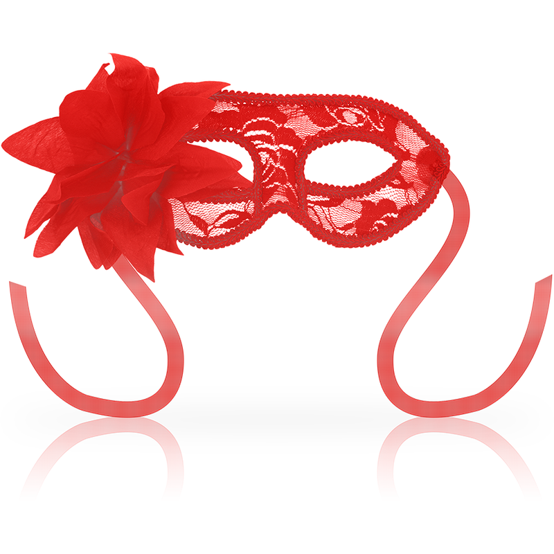 Spetsad ögonmask med röd blomma