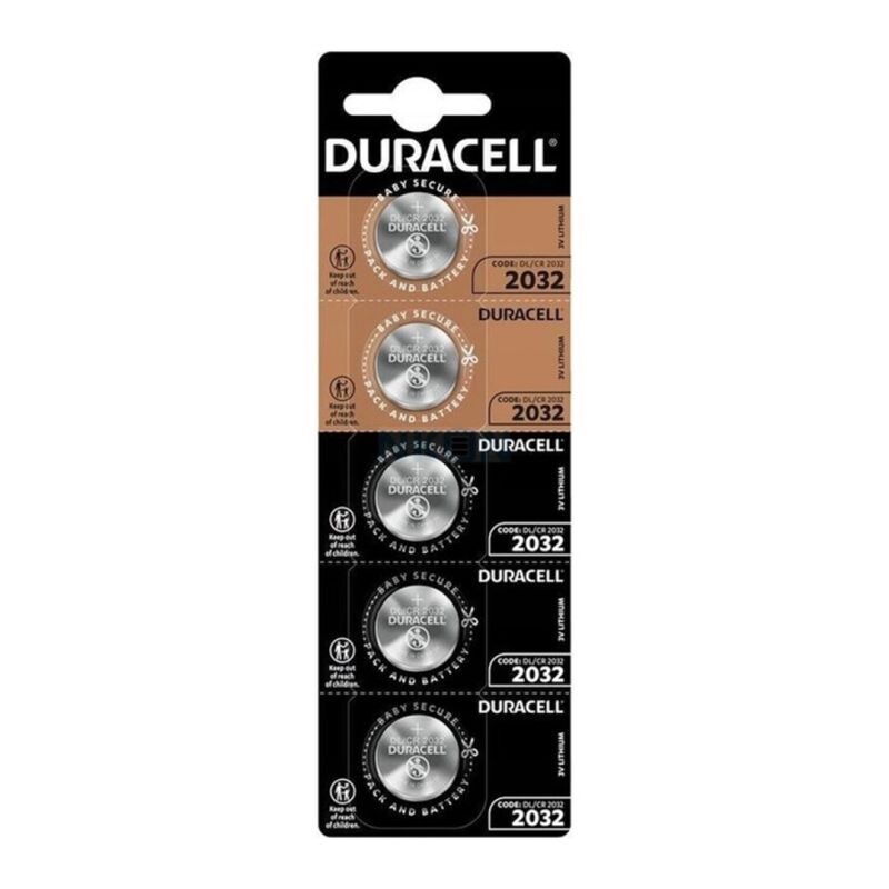 Duracell CR2032 Lithium 3V Knappcell – 5-pack