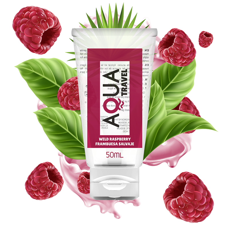Aqua Travel vattenbaserat glidmedel – vild hallon, 50 ml