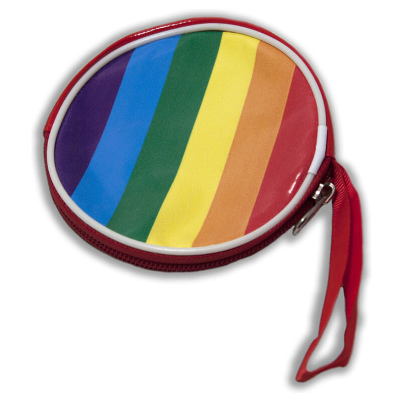 Pride – Rund plånbok med regnbågsflagga
