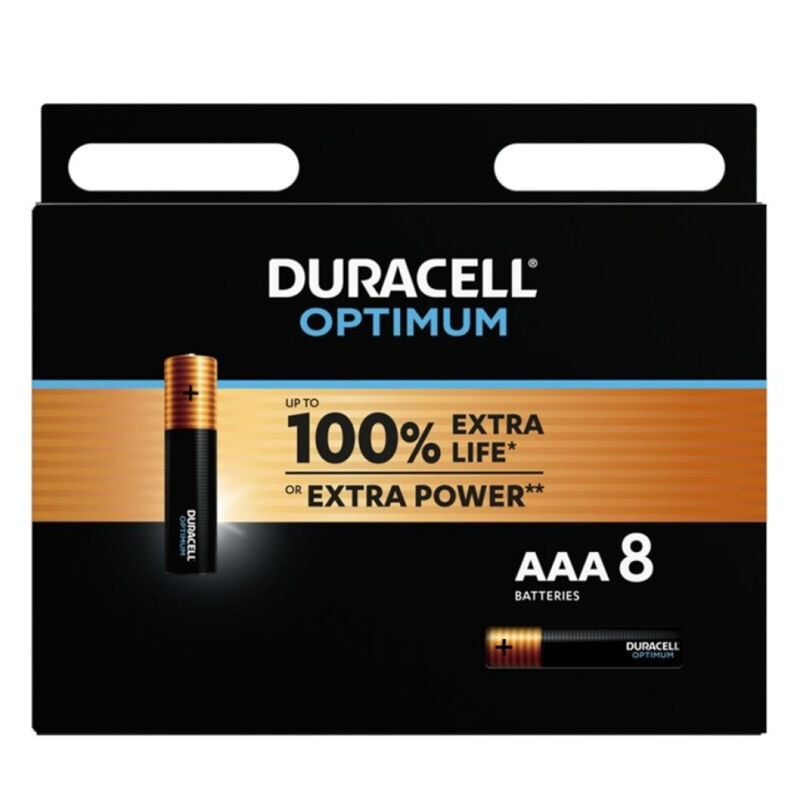 Duracell Optimum AAA-batterier, 8-pack