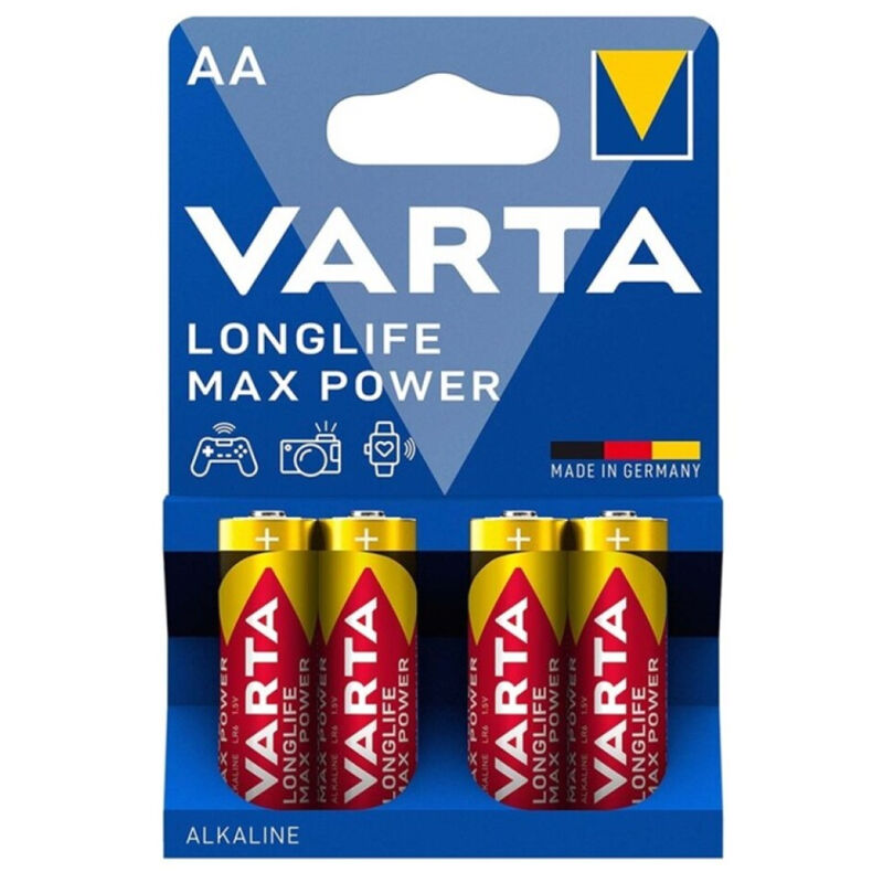 VARTA Max Power Alkalina-batteri AA LR6 4-pack