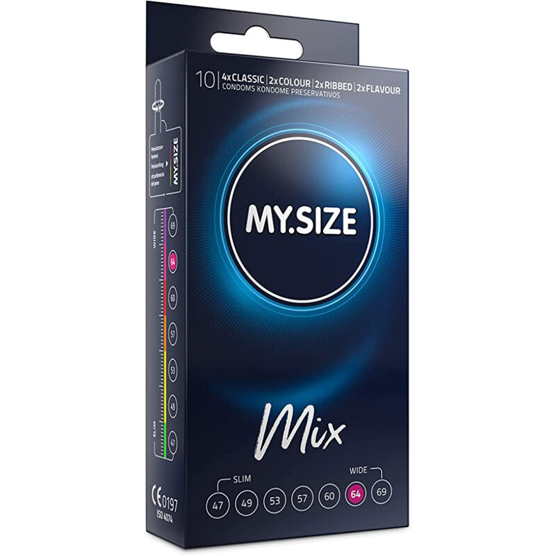 MY SIZE Mix Kondomer 64 mm – 10 st