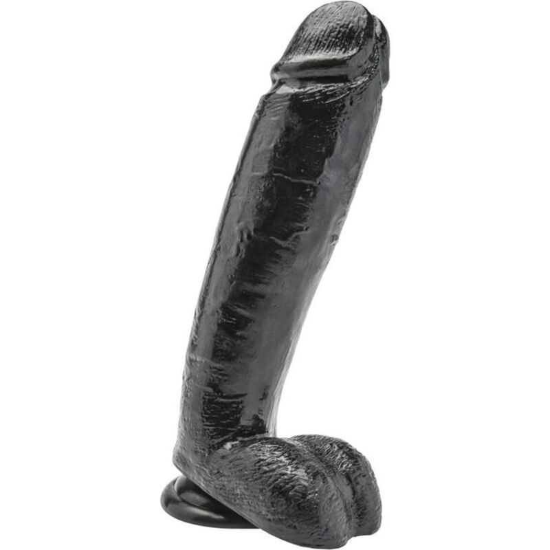 Get Real – Dildo 25,5 cm med Kulor Svart