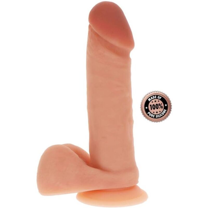 Get Real - Silikon Dildo 20,5 cm med Kulor