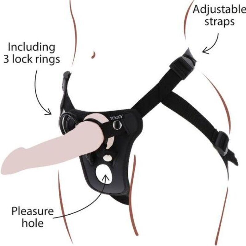 Get Real Bälte för Strapon – Svart Pleasure Harness