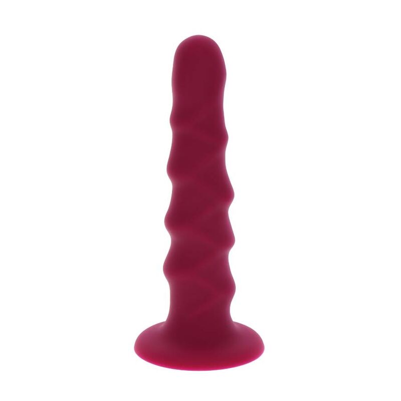 Get Real – Ribbed Dong 12 cm Röd