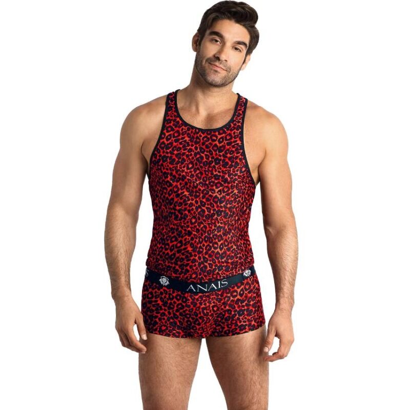 Anais Men Tribal Top XL – Röd Micrfiber Herrtop