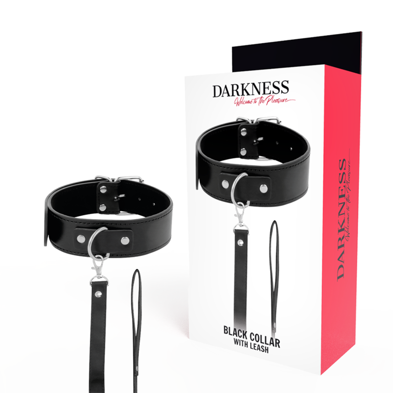 Darkness – Postyr-halsband med läderkedja