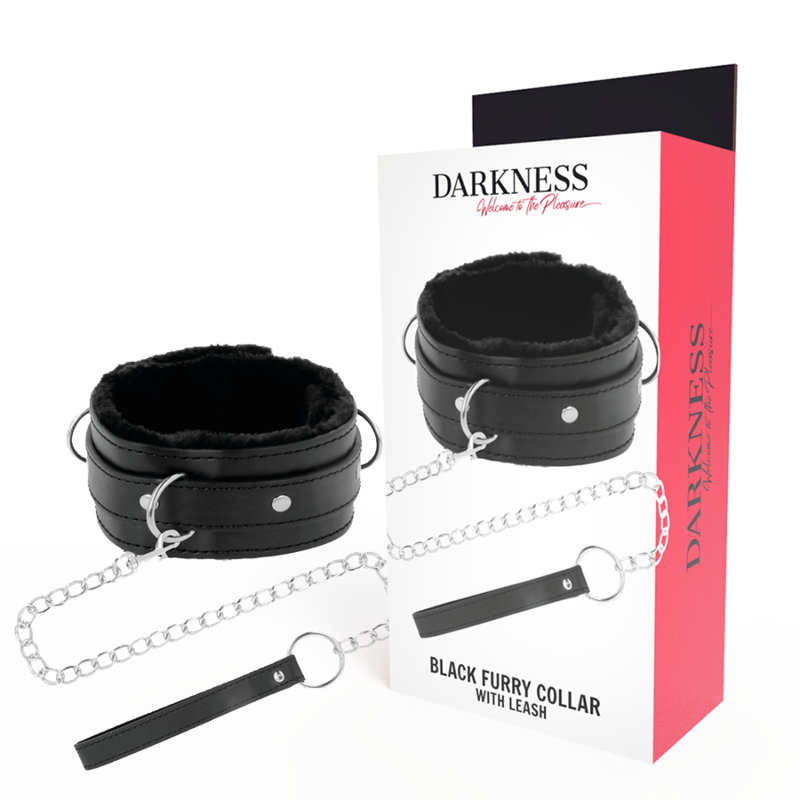 Darkness – Polstrad Halsbånd med Kedja och Lås