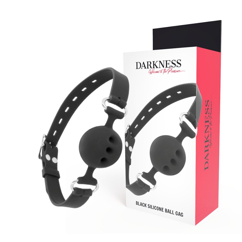 Darkness – Andningsbar svart silikongag