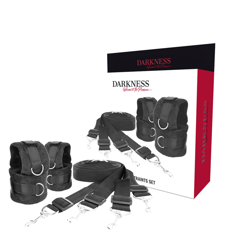Darkness – Säng-tie-set med manschetter
