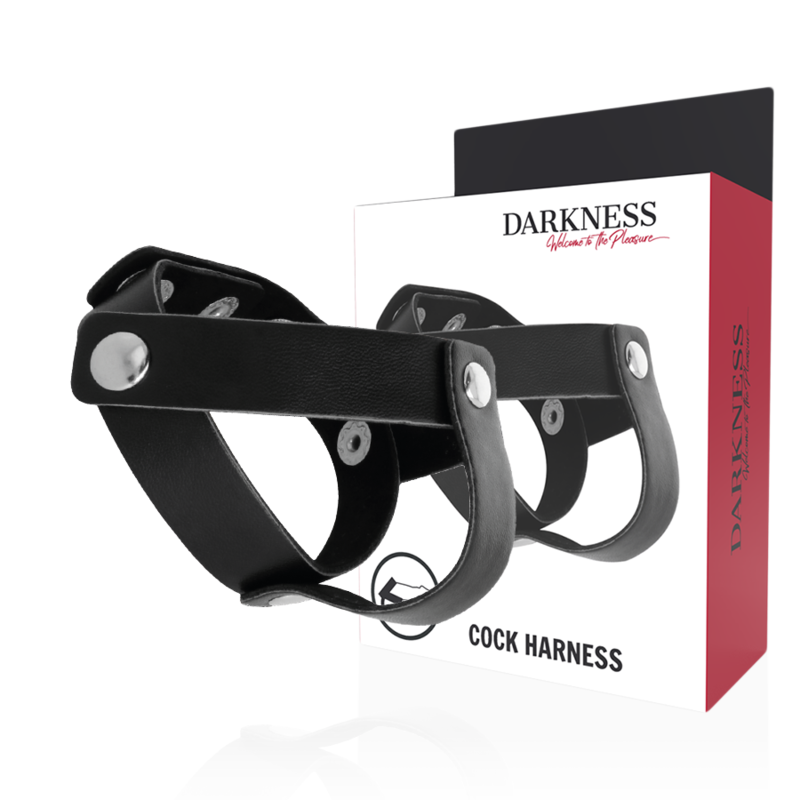 Darkness Penisring – Läderrem med H-sele