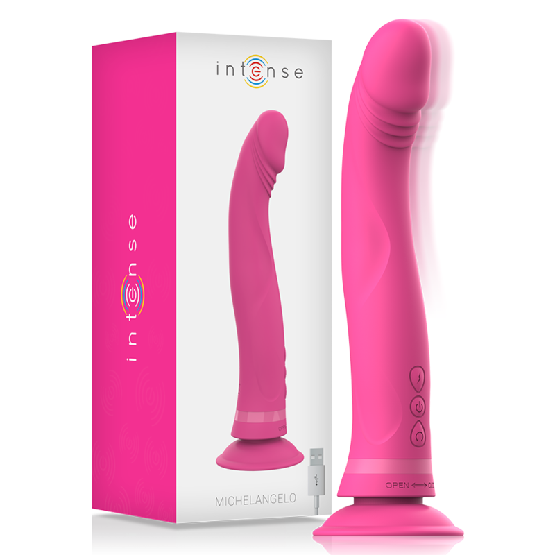 Intense Michelangelo – Rosa silikon vibrator med sugkopp