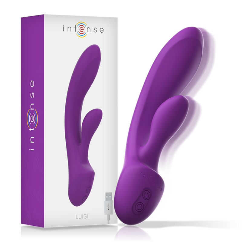 Intense Luigi – Kanin-vibrator i flytande silikon, lila