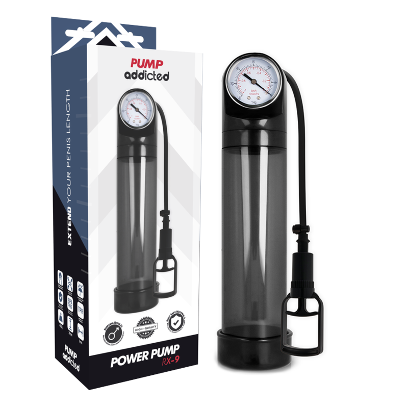Penispump RX9 Black – Vakuumpump för erektion