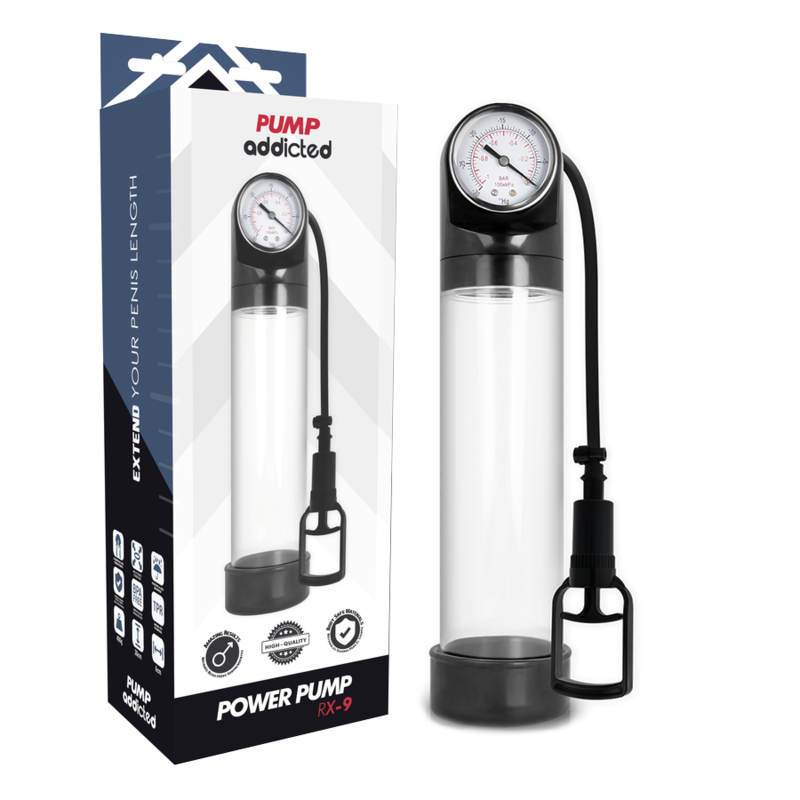 Penispump RX9 Transparent – Vakuumpump för erektion