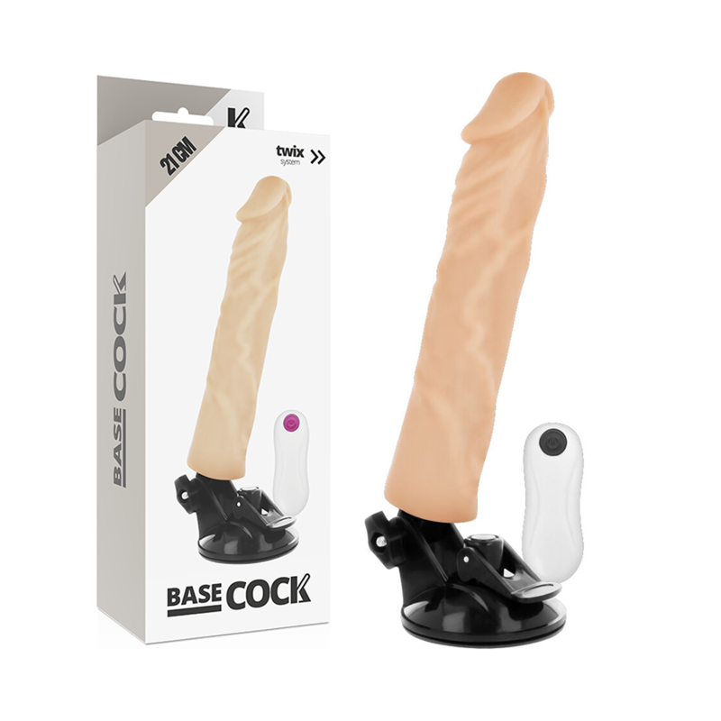 Realistisk vibrator med fjärrkontroll – Kött 21 cm