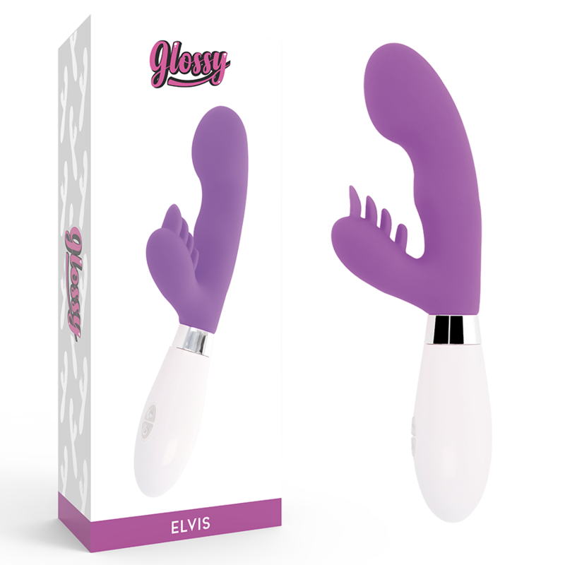Glossy Rabbit Elvis – vibrerande massager i lila