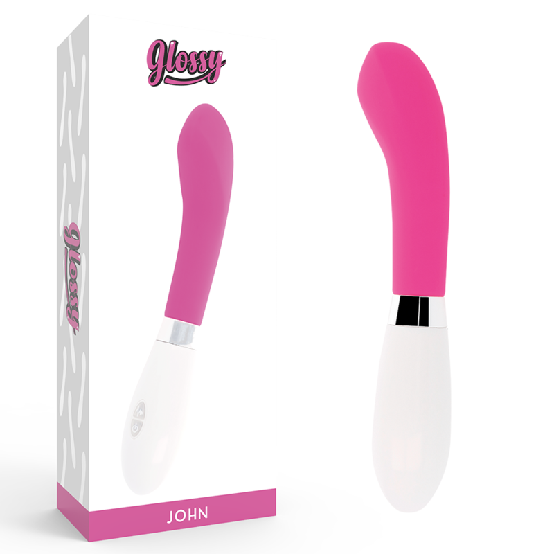 Glossy John – Rosa vibrator med naturlig kurva
