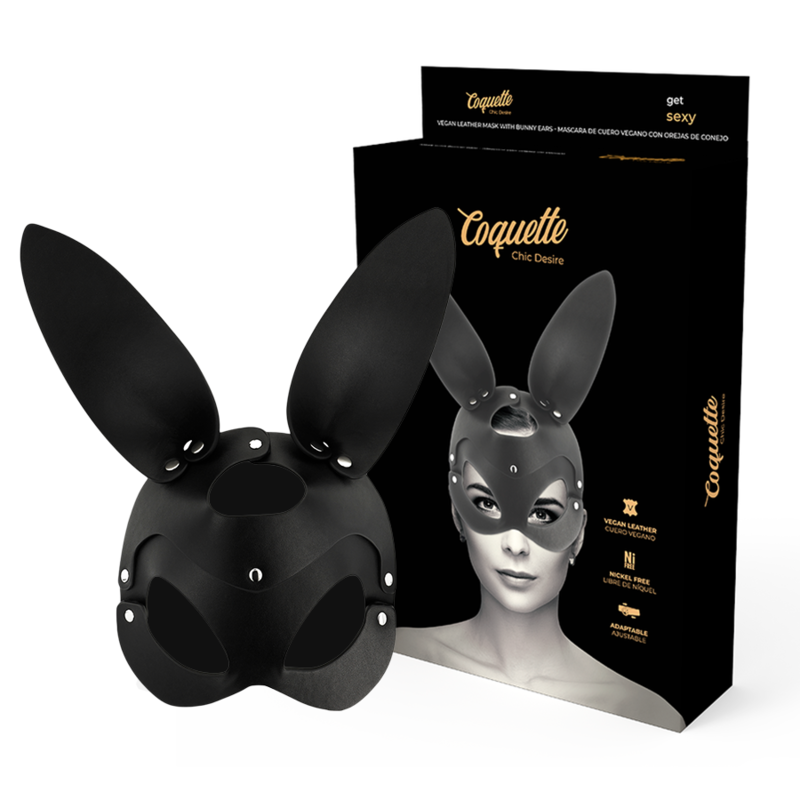Coquette Chic Desire – Mask med kanineöron i veganläder