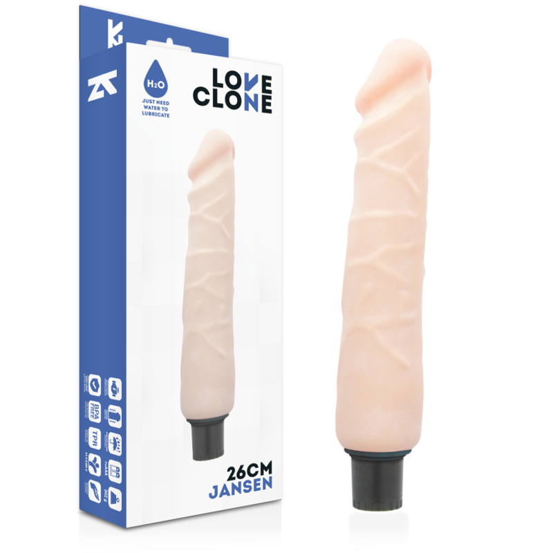 Realistisk vibrator med självsmortnig teknologi 26 cm