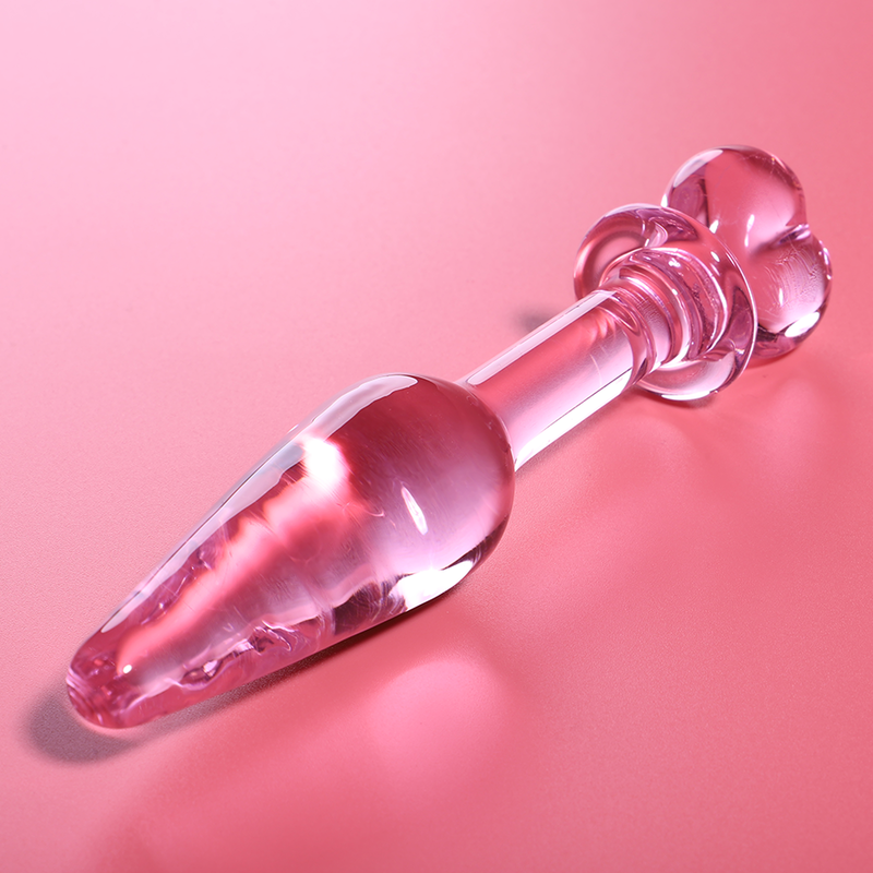 Nebula Series Glasplugg – Rostfri Borosilikat Rosa 13,5 cm