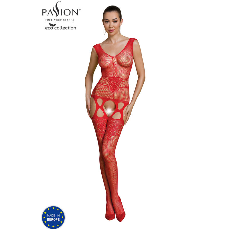 Eco Bodystocking Röd – Miljövänlig Erotisk Lingerie
