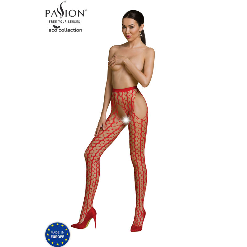 Passion Eco Collection Bodystocking Röd S007