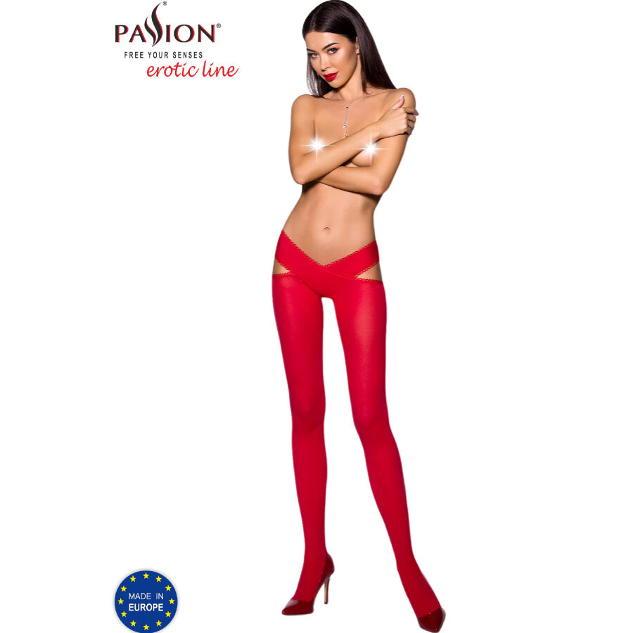 Passion Röda Strumpbyxor 3/4 60 DEN