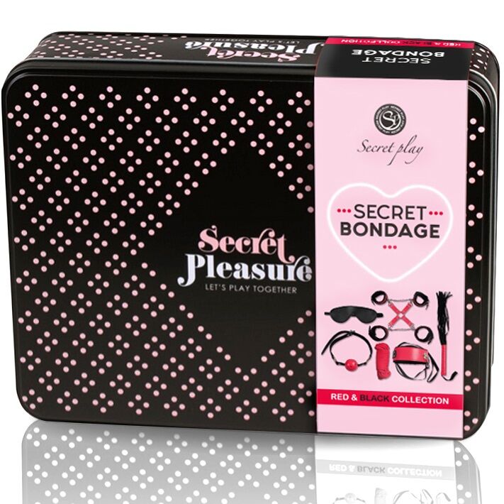 BDSM-set 6 delar röd samling