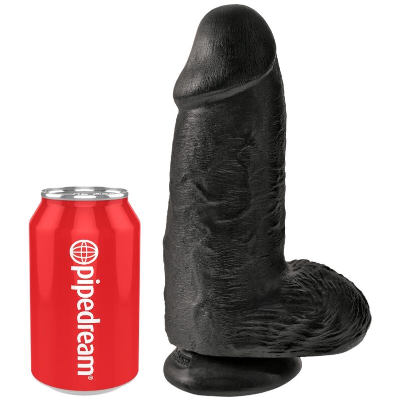 King Cock Tjock Realistisk Penis 23 cm Svart