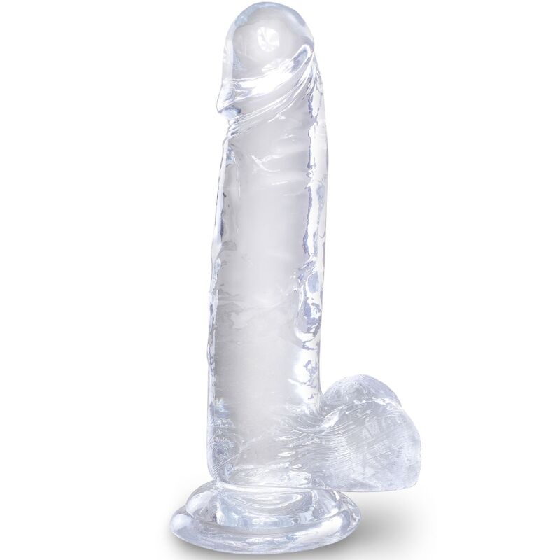 King Cock Clear - Realistisk Dildo med Boll 15,2 cm