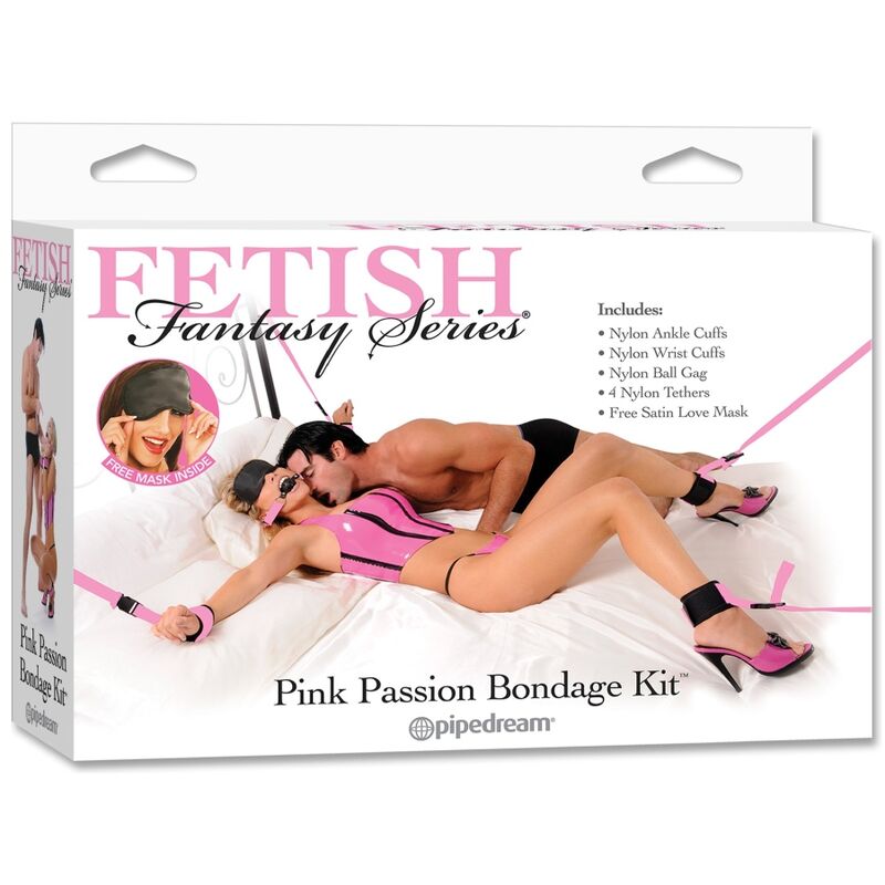 Fetish Fantasy Bondage Kit - Rosa Pälsade Handbojor