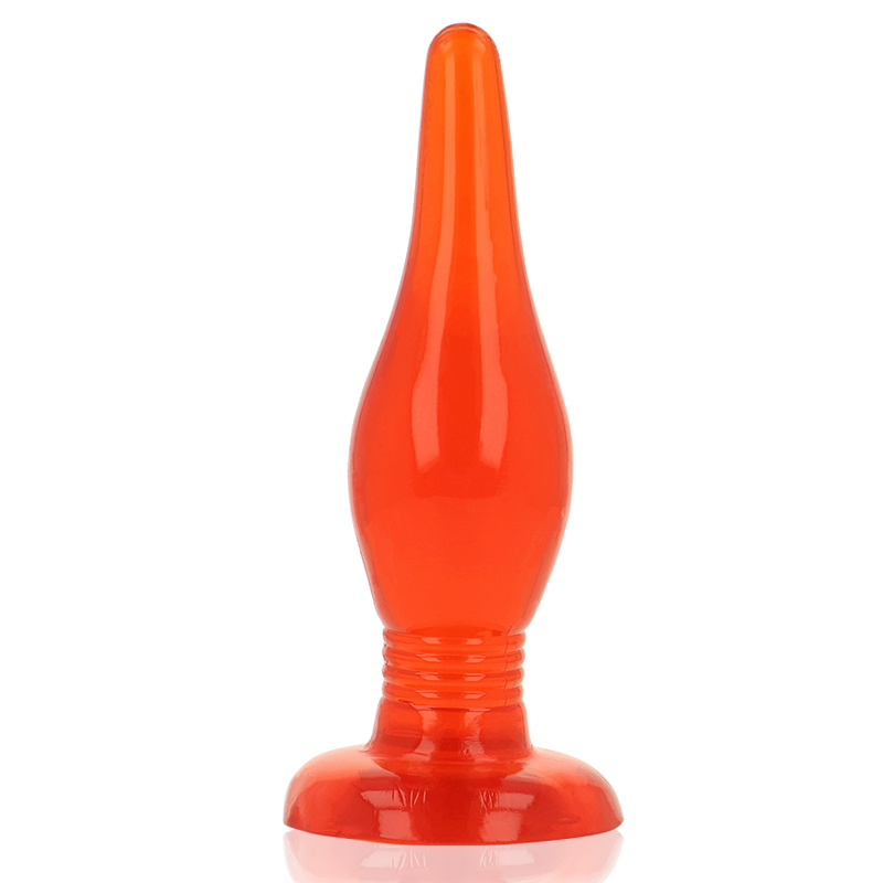 Röd anal plug i mjuk gelatin – 14,2 cm