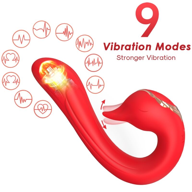 Armony Delfin Vibrator – Multiposition & värmefunktion Röd