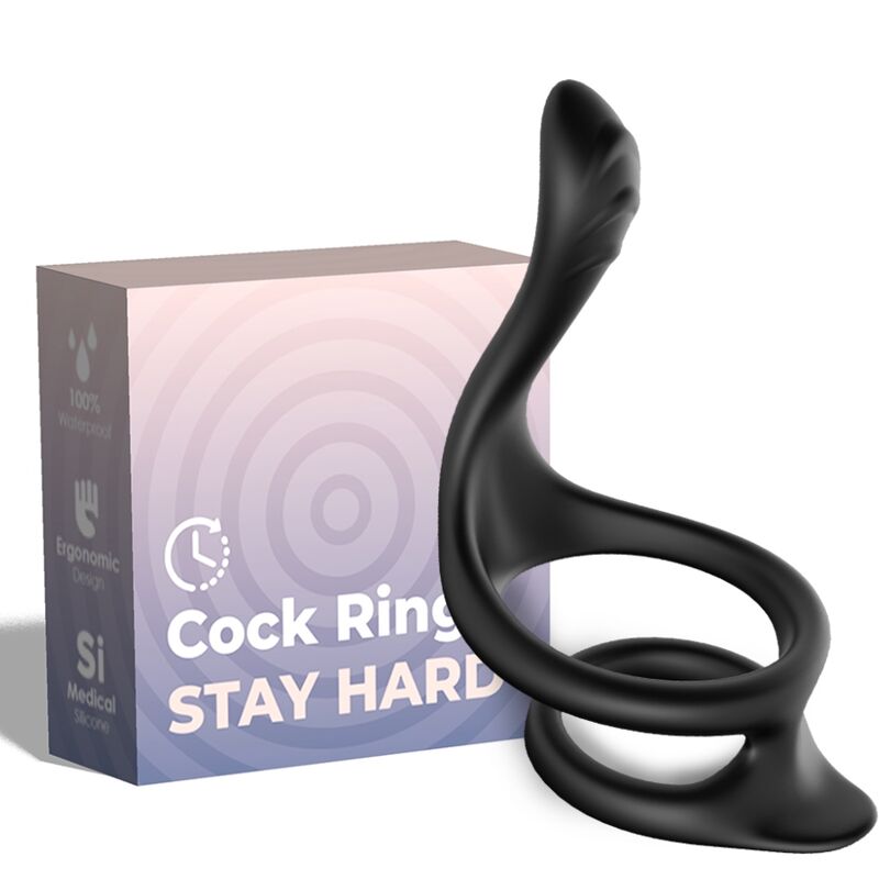 Armony – Dubbel Analplugg med Ring Svart