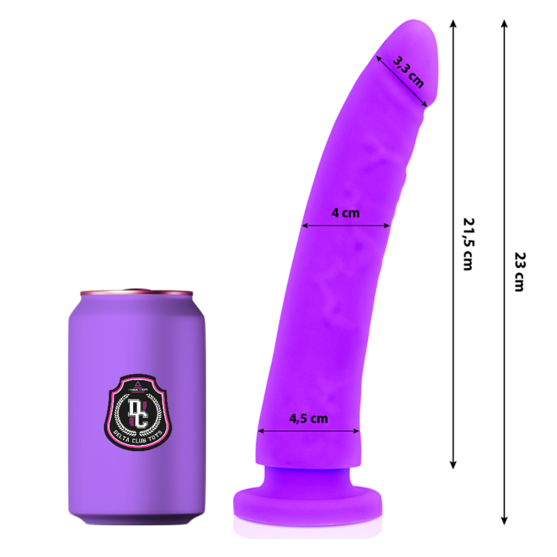 Delta Club Dildo i Medicinsk Silikon – Lila 23 cm