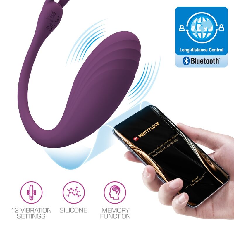 Pretty Love Catalina – App-styrd vibrator i lila silikon