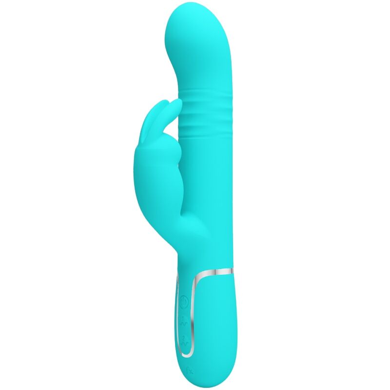 Pretty Love Coale Rabbit Vibrator med Pärlor – Turkos