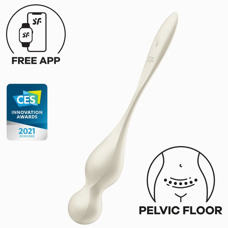 Satisfyer Love Birds – Vibrerande Kegelbäll i Vitt