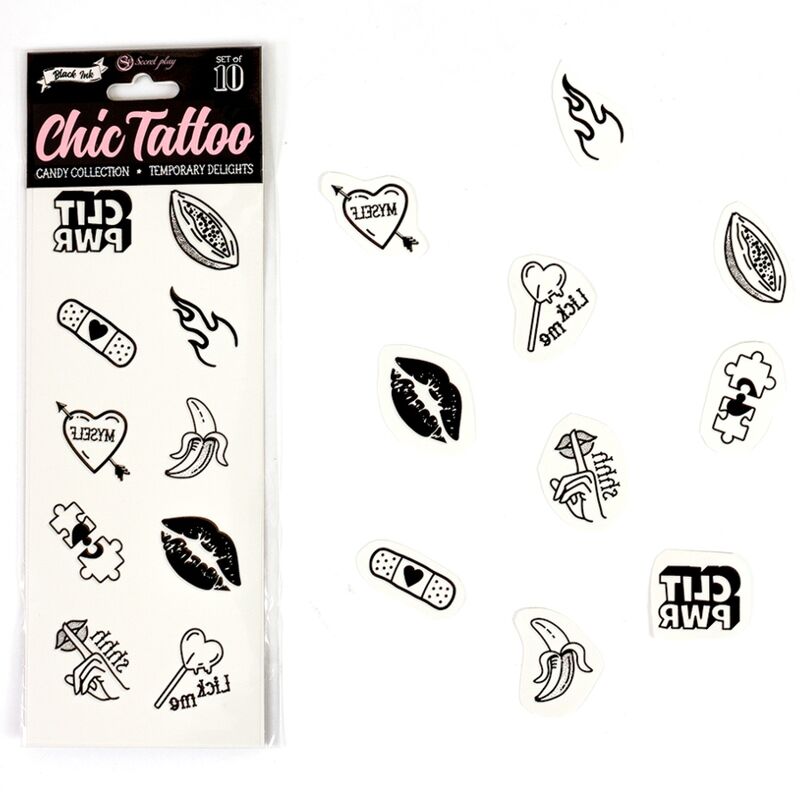 Tillfälliga tatueringar – Candy Collection 10-pack