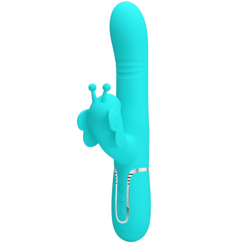Pretty Love 4-i-1 Multifunktionell Kanin-Vibrator Aqua Grön