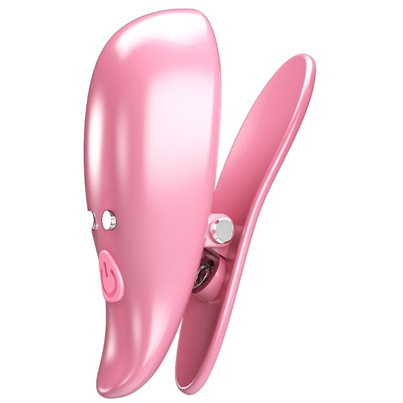 Vibrerande nippelklämmor med 10 vibrationer – rosa