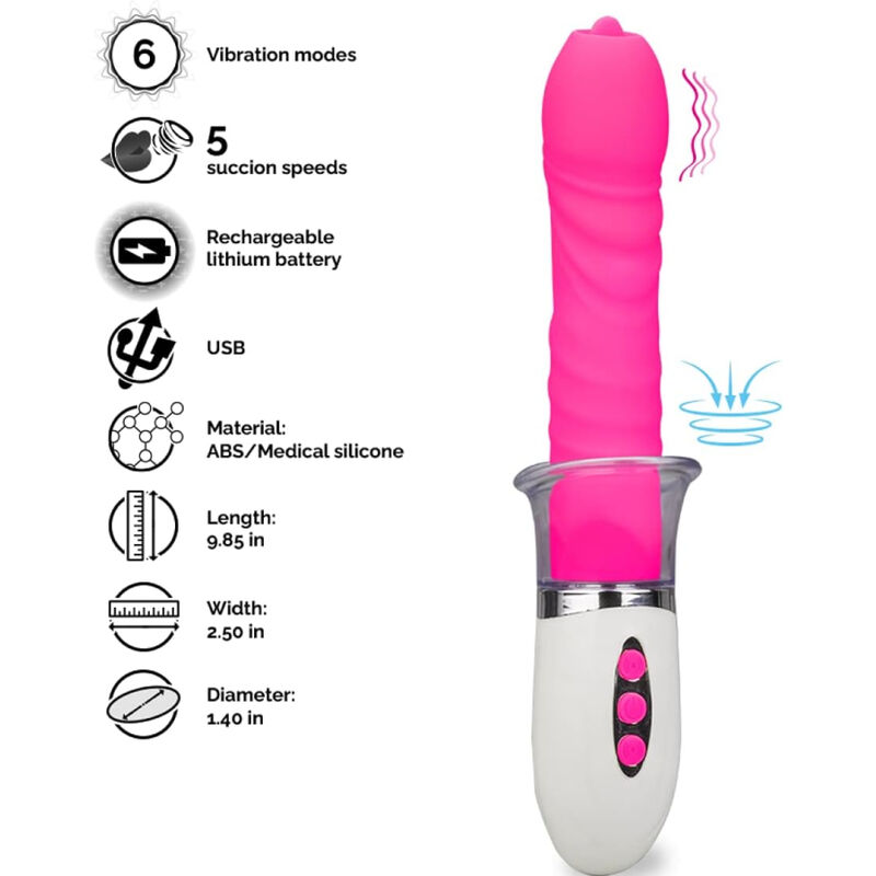 Liberty – Vibrator med sugfunktion och stöt